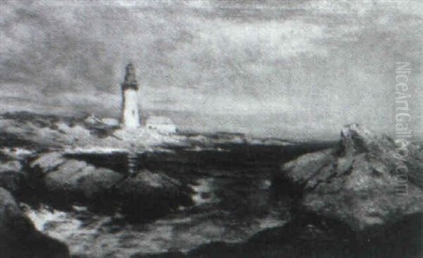 Lighthouse Oil Painting by George Herbert McCord