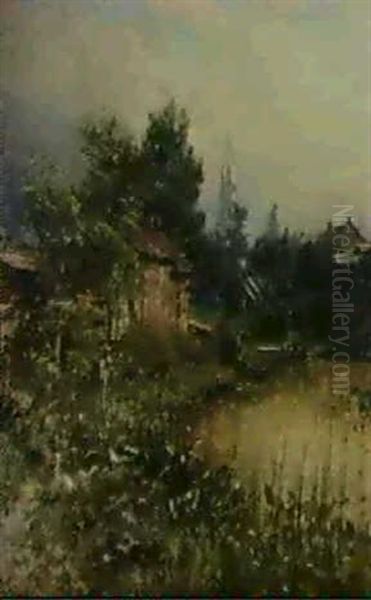 A Glimpse Of Morristown, New Jersey Oil Painting by George Herbert McCord