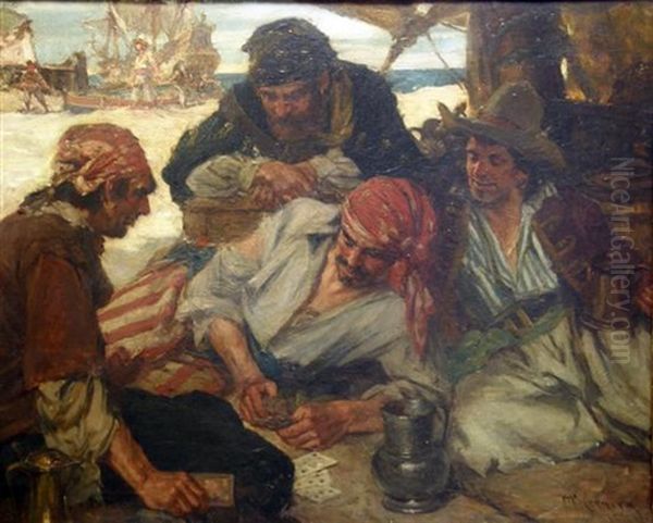 Pirates At Play Oil Painting by Arthur David Mccormick