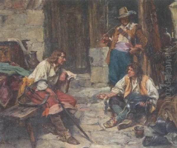 Tales Of The War Oil Painting by Arthur David Mccormick