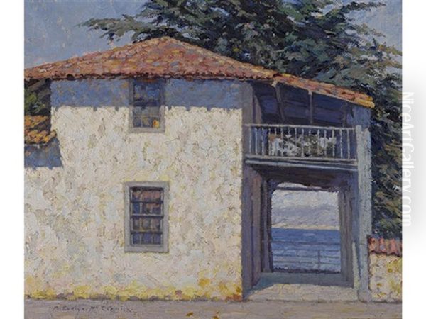 Custom House, Monterey Oil Painting by M. Evelyn McCormick