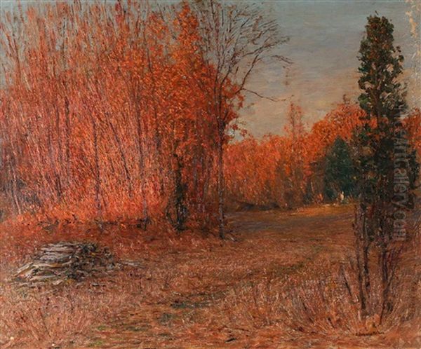 Autumn Landscape Oil Painting by Samuel Harkness Mccrea