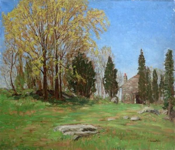 Farmstead Oil Painting by Samuel Harkness Mccrea