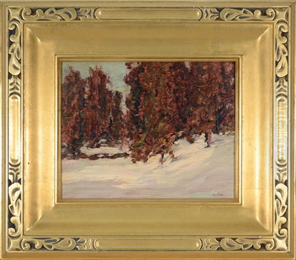 Winter Landscape Oil Painting by Samuel Harkness Mccrea