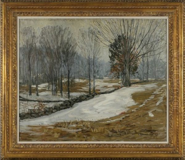 Snow Patches Oil Painting by Samuel Harkness Mccrea