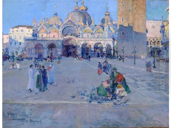 St. Mark's Square, Venice Oil Painting by Mary Mccrossan