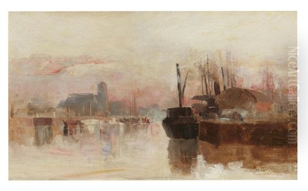 Study For The City's Toil Oil Painting by Frederick McCubbin