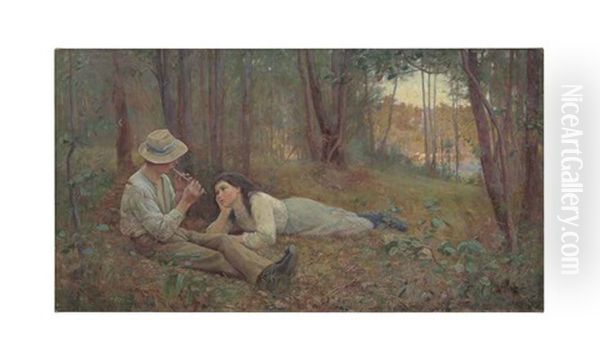 Bush Idyll Oil Painting by Frederick McCubbin