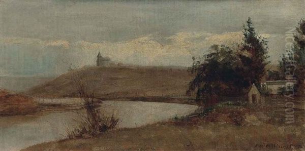 The Maribyrnong River And Malakoff Castle, Melbourne Oil Painting by Frederick McCubbin