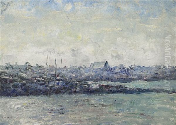 Harmony In Blue, Williamstown Oil Painting by Frederick McCubbin