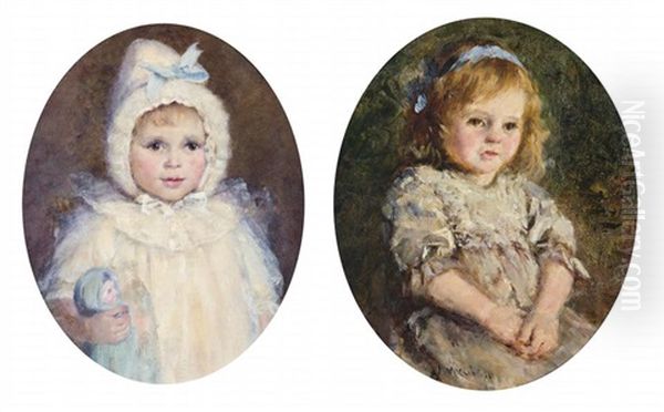 Mary Mccubbin (+ Kathleen Mccubbin, 2 Works) Oil Painting by Frederick McCubbin