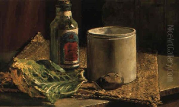 Still Life With Potato And Cabbage Leaf by Frederick McCubbin