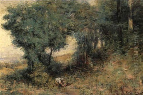 Wattle Glade Oil Painting by Frederick McCubbin