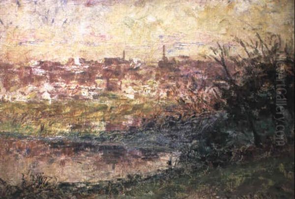 Evening Effect, South Yarra Oil Painting by Frederick McCubbin