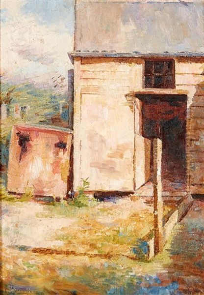 Farmyard (the Back Door) Oil Painting by Louis Mccubbin