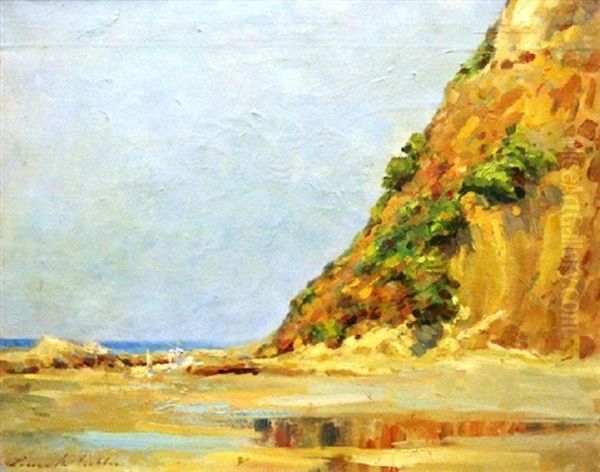 Exploring The Rocks Oil Painting by Louis Mccubbin