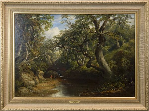 Landscape With Figures Oil Painting by Horatio McCulloch