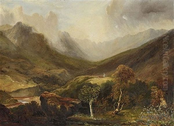 Glen Rosa - In Isle Of Arran Oil Painting by Horatio McCulloch