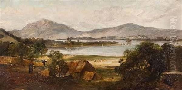 View Of The Loch Oil Painting by Horatio McCulloch