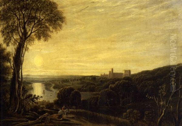 Evening View From The Bluff Oil Painting by Horatio McCulloch