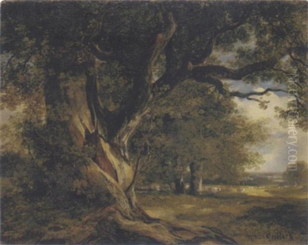 The Blasted Oak, Cadzow Oil Painting by Horatio McCulloch