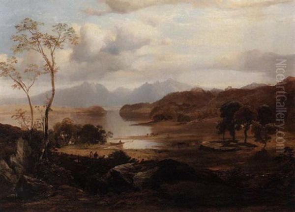 Loch, Isle Of Brute Oil Painting by Horatio McCulloch