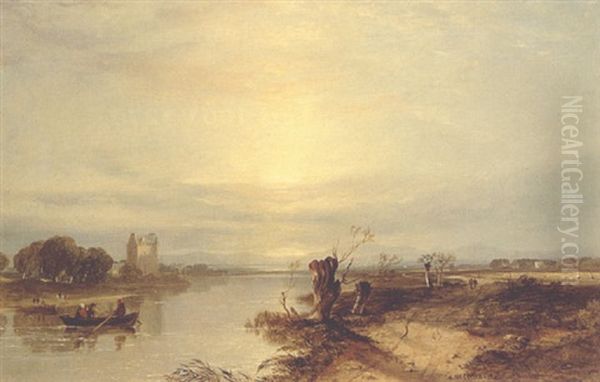 Elcho Castle On The Tay Oil Painting by Horatio McCulloch