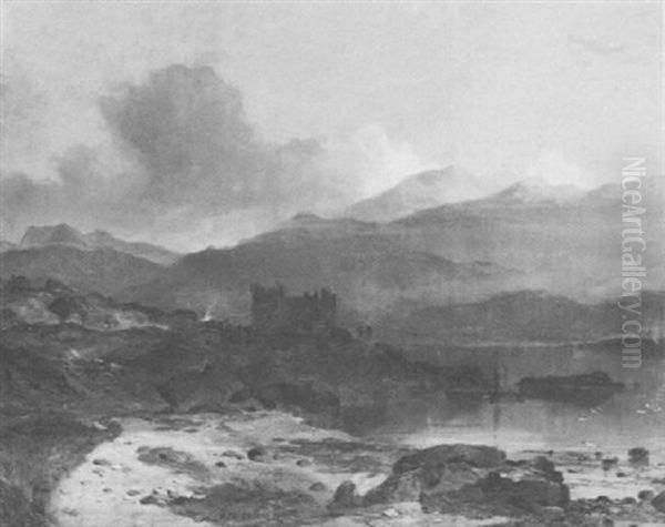 Duart Castle, Mull Oil Painting by Horatio McCulloch