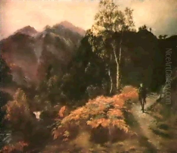 Scottish Landscape With Hunger And Game Oil Painting by Horatio McCulloch