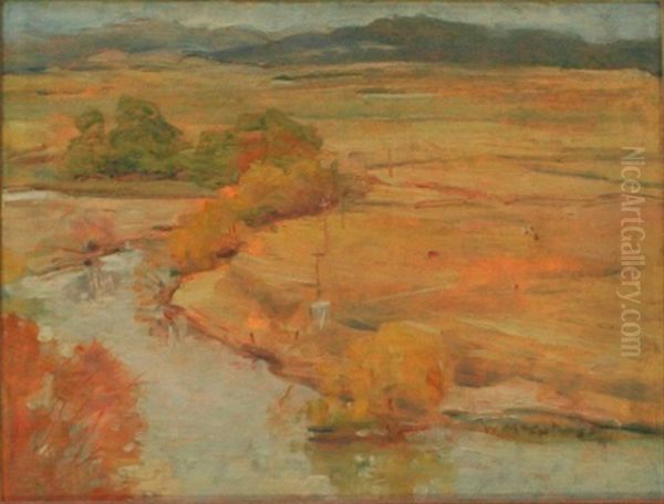 Distant River Oil Painting by Wilfred McCulloch