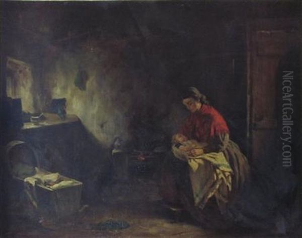 In The Cottage Oil Painting by John Blake McDonald