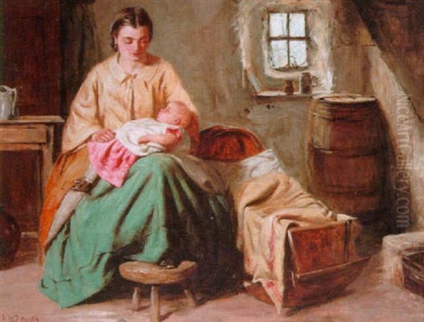 Mother And Child Oil Painting by John Blake McDonald