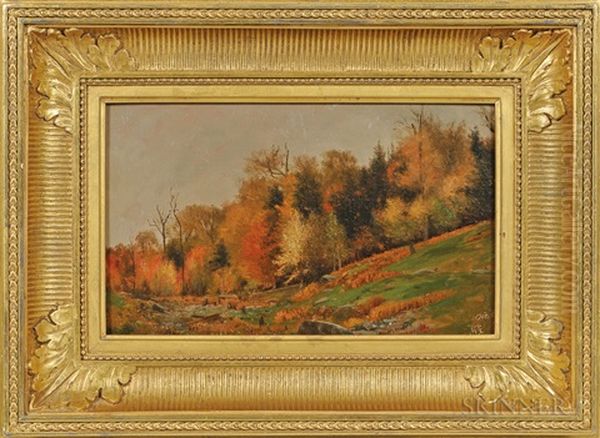 Late Autumn Hillside Oil Painting by Jervis McEntee