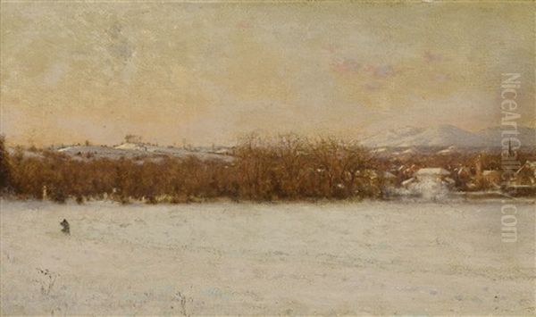 Windy Day After A Snowstorm Oil Painting by Jervis McEntee