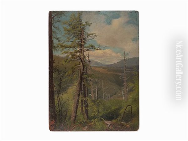 Hemlocks: Kauterskill Clove Oil Painting by Jervis McEntee