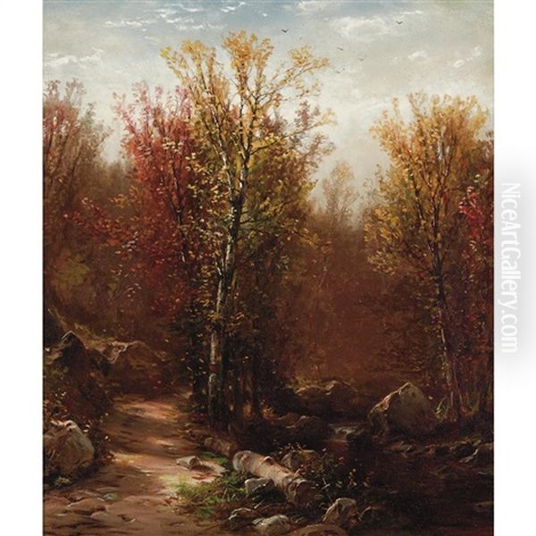 In The Woods (autumn Woods) Oil Painting by Jervis McEntee