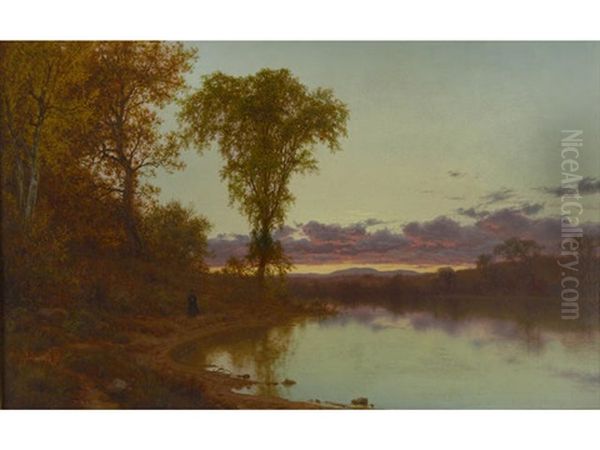 Twilight Oil Painting by Jervis McEntee