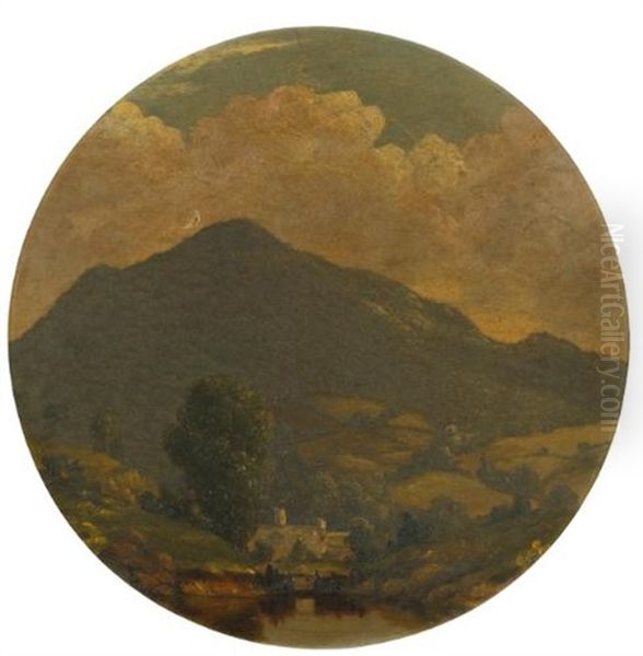 Hussey's Hill, Roundout, New York Oil Painting by Jervis McEntee