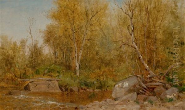 Sandy Stream, Maine Woods Oil Painting by Jervis McEntee