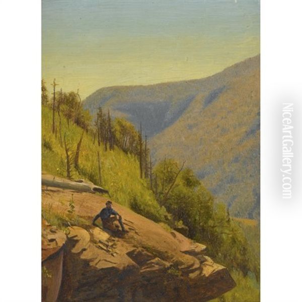 Summer In The Hills (2 Works) Oil Painting by Jervis McEntee