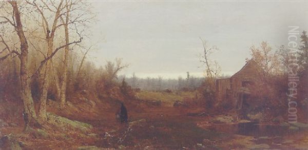 November Day Oil Painting by Jervis McEntee