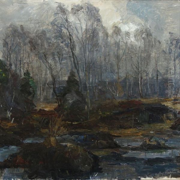 Forest With Lake by Aage Bertelsen