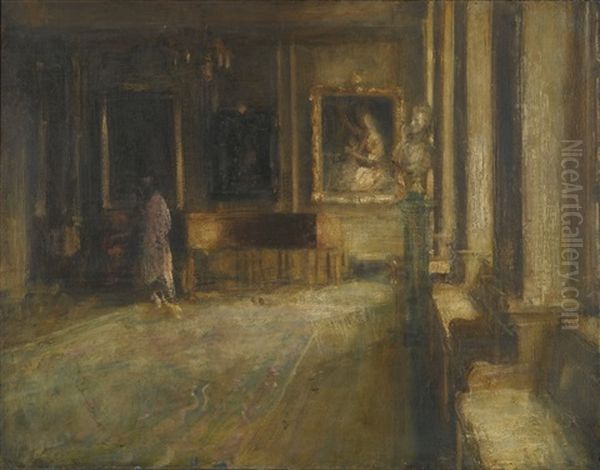 The Music Room At Sir Edmund Davis' House Oil Painting by Arthur Ambrose McEvoy