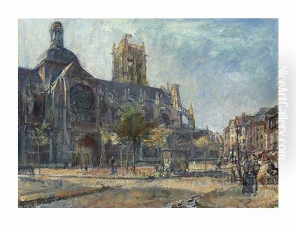 Church Of St Jacques, Dieppe Oil Painting by Arthur Ambrose McEvoy