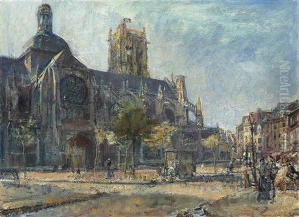 Church Of St Jacques, Dieppe Oil Painting by Arthur Ambrose McEvoy