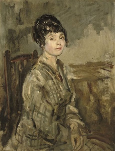 La Gouvernante, Mrs Claude Johnson Oil Painting by Arthur Ambrose McEvoy