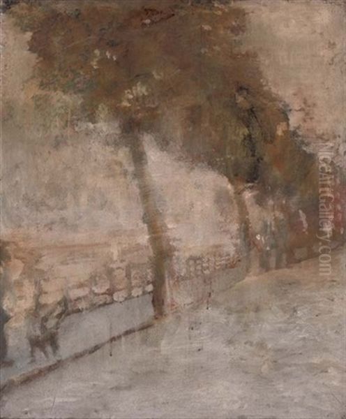 A Walk By The River Oil Painting by Arthur Ambrose McEvoy