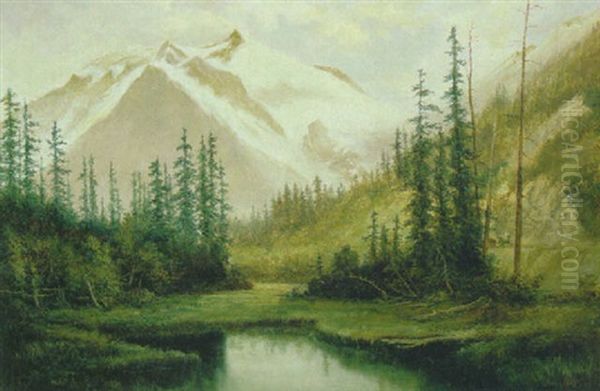 Through The Rockies Oil Painting by Bernard W. McEvoy