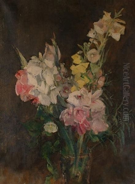 Gladioli Oil Painting by Mary Mcevoy