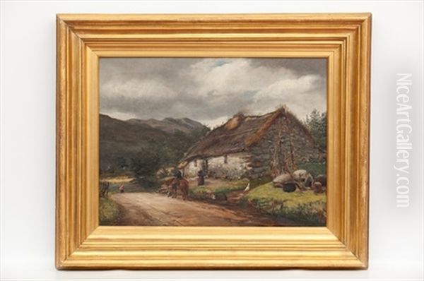 Stopping By A Cottage Oil Painting by Tom Mcewan